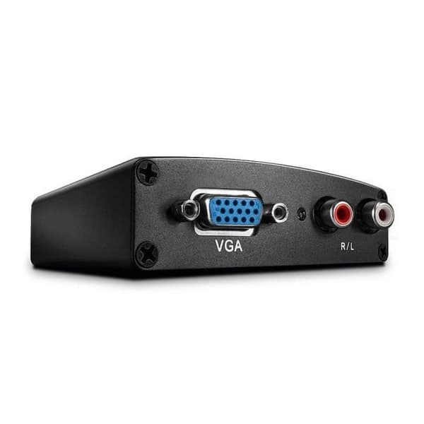 VGA- och ljudomvandlare till HDMI - LINDY - FullHD 1080p - Plug-and-Play - Svart
