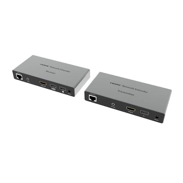 INF YZ-DQ200-TX/RX-V1 200m KVM-forlænger - gråt aluminiumshus