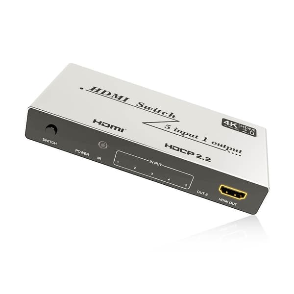 INF 5x1 HDMI-svitsj 4K@60Hz med fjernkontroll