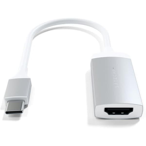 Satechi ST-TC4KHAS HDMI-videoadapter - USB HDMI (F) till USB-C (M) 20,3 cm Silver 4K-stöd Silver