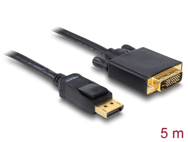 Display Port Male to DVI 24 + 1 Male Passive, 5 m