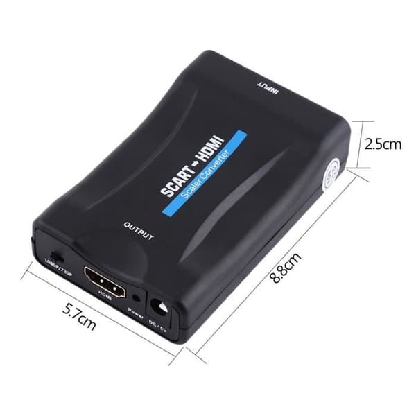 Scart till HDMI-omvandlare Scart till HDMI HD-adapter Stöd för DVD, Sky Box, STB HB030