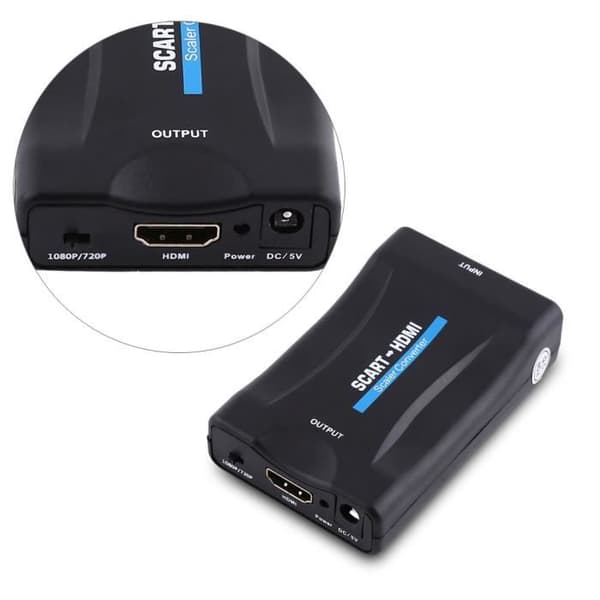 Scart till HDMI-omvandlare Scart till HDMI HD-adapter Stöd för DVD, Sky Box, STB HB030