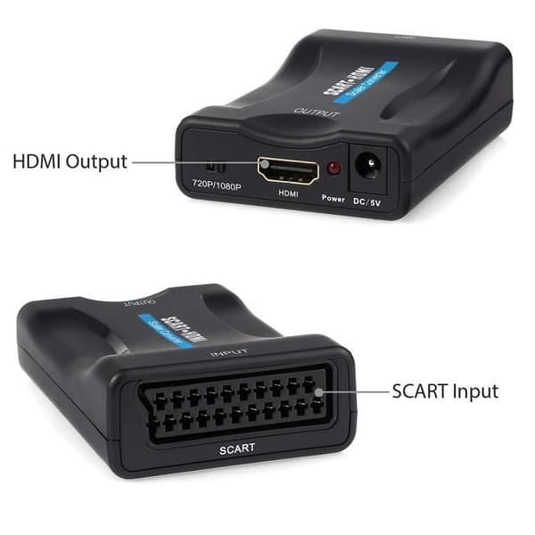 Proster SCART till HDMI Adapter Converter 1080p SCART till HDMI SCART Adapter HDMI Input Output för SKY Blu-Ray Pla
