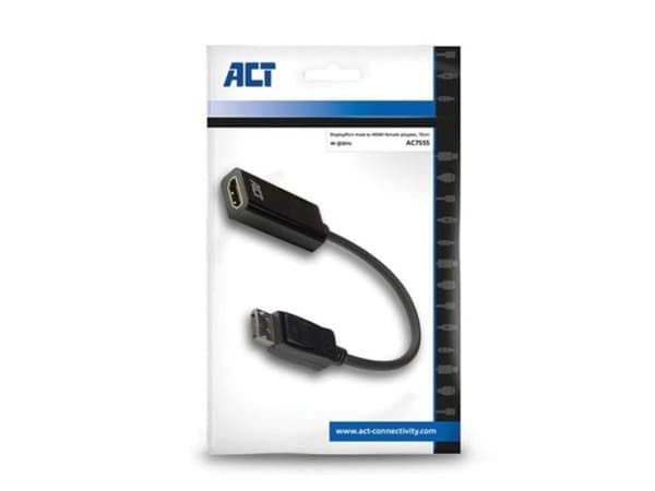 ACT DisplayPort hane till HDMI honadapter - 4K @ 30 Hz - 0,15 m