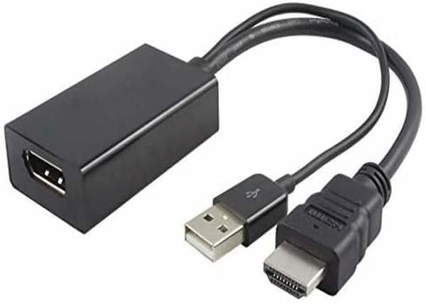 Premiumcord audio - videoadapter - kportad09 - HDMI AV-adapter - DisplayPort + USB-A svart
