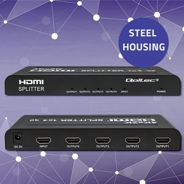 HDMI-Brytare Qoltec 51798 Svart
