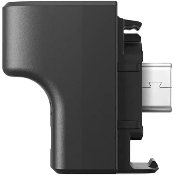 Mikrofonadapter - Insta360 - Ace/Ace Pro - Type-C och 3,5 mm - Laddas under användning - Svart