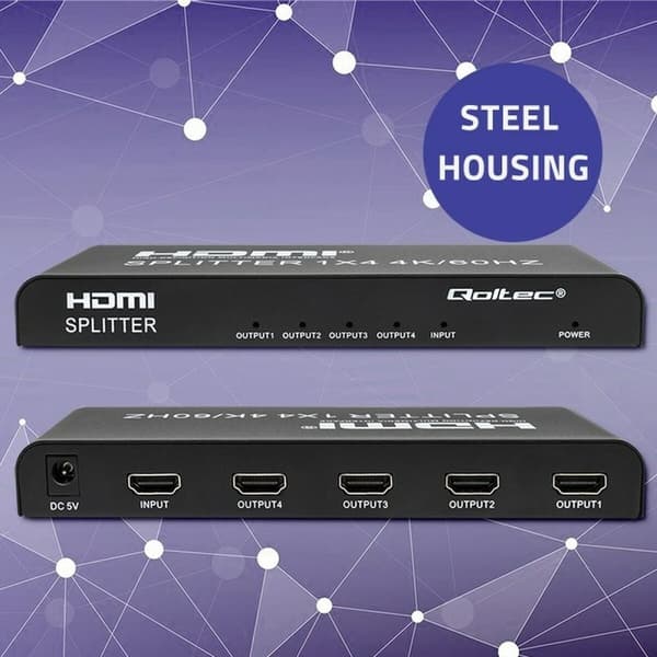 HDMI-kontakt Qoltec 51799 Sort