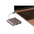 Miniatyrbild 2 av 4: INF Multiport USB-C-adapter för USB, USB-C (USB PD), kompatibel med 4K HDMI, Silver