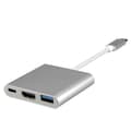 Miniatyrbild 1 av 4: INF Multiport USB-C-adapter för USB, USB-C (USB PD), kompatibel med 4K HDMI, Silver