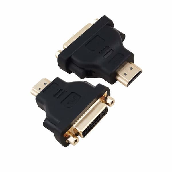 Ljud- och videoadapter Helos - 288402 - Videoadapter - HDMI hane till DVI-I hona - Svart - 4K-stöd