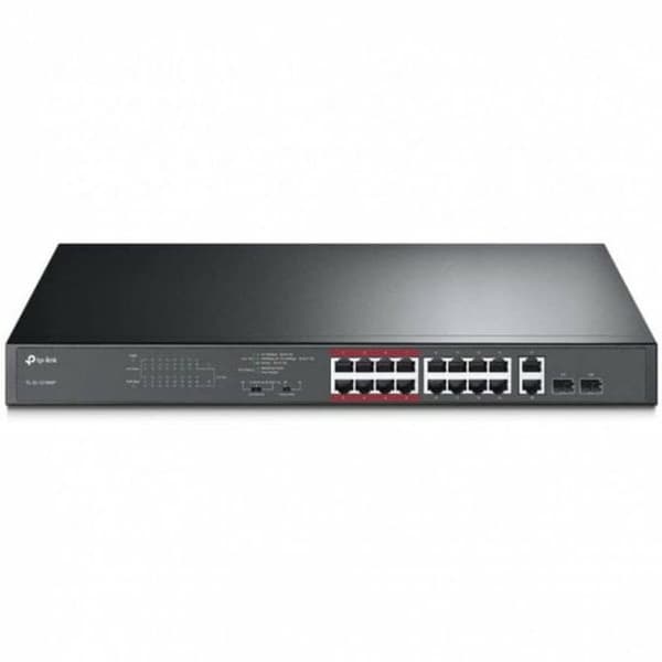 Switch til netværket med kontaktskab TP-Link Sort
