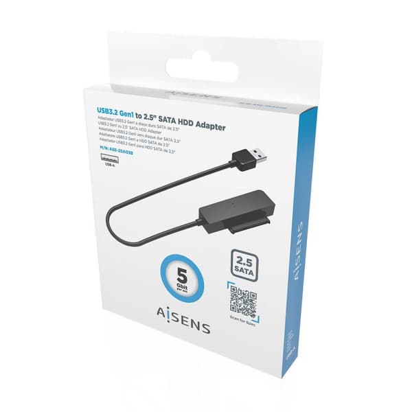 SATA-kabel Aisens ASE-25A03B USB USB-A USB 3.2