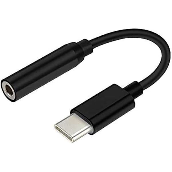 AISENS Adapter USB Tipo-c till Audio a109-0348 - kontakter USB Tipo-c Macho/Jack 3.5 hembra - Negro - 15cm