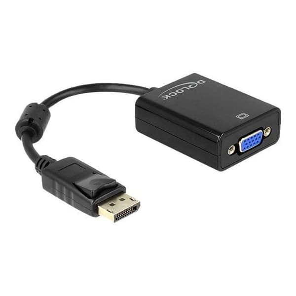 DeLOCK Displayport adapter hanuttag &gt; VGA 15pin Buchse, svart