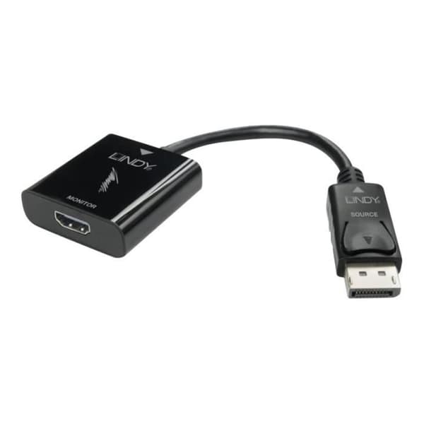 Lindy DisplayPort Audio-Video Adapter - HDMI DisplayPort (M) till HDMI (F) svart
