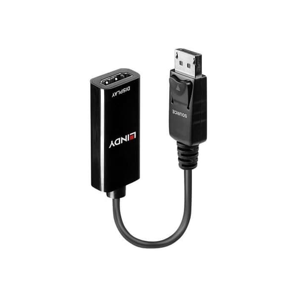 Adapter - LINDY - DisplayPort till HDMI - UHD 4K - 15cm - Passiv