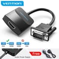 Miniatyrbild 1 av 4: VENTION VGA till HDMI Converter 1080P Audio Video VGA till HDMI Adapter för PC Laptop till HDTV Projektor moni