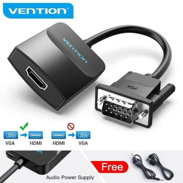 VENTION VGA till HDMI Converter 1080P Audio Video VGA till HDMI Adapter för PC Laptop till HDTV Projektor moni