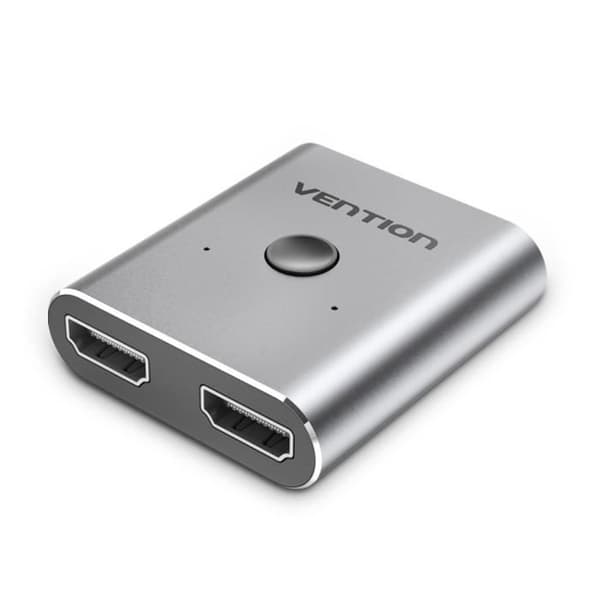 Grå ventil HDMI dubbelriktad switchadapter