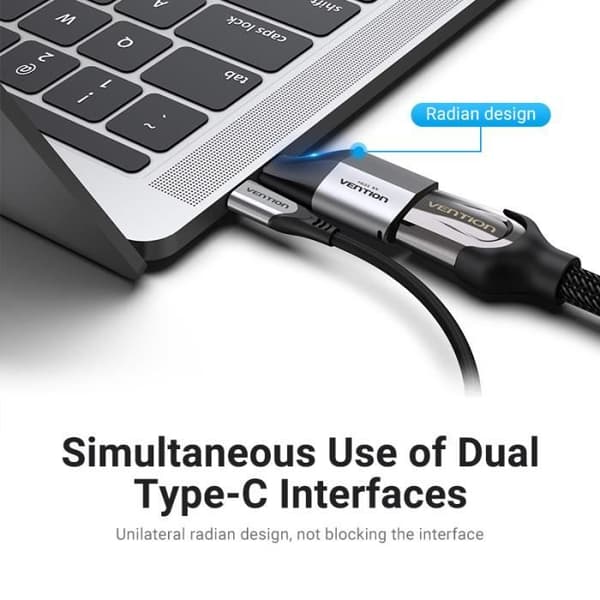 VENTION USB C HDMI Adapter 4K 60Hz Kompatibel med MacBook Pro 2019/2018/2017, MacBook Air, iPad Pro 2018, Samsung Galaxy S10