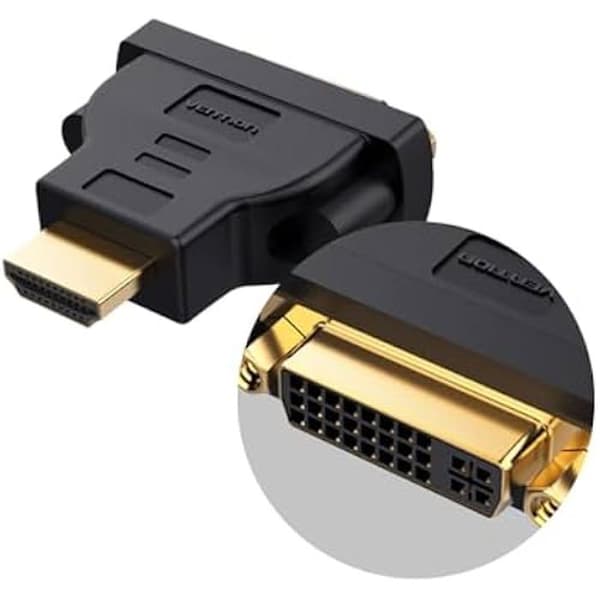 HDMI till DVI-omvandlaradapter - Dubbelriktad - Preto - Ventilation