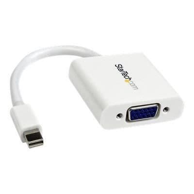Mini DisplayPort till VGA Adapter / Converter - Mini DP till VGA Video Converter - M/F - 1920 x 1200 - Vit - MDP2VGAW