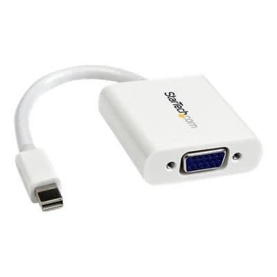 Mini DisplayPort till VGA Adapter / Converter - Mini DP till VGA Video Converter - M/F - 1920 x 1200 - Vit - MDP2VGAW