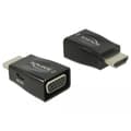 Miniatyrbild 2 av 3: DELOCK 65902 HDMI TILL VGA SVART KABELADAPTER OCH KONTAKT