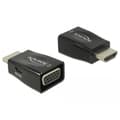 Miniatyrbild 1 av 3: DELOCK 65902 HDMI TILL VGA SVART KABELADAPTER OCH KONTAKT