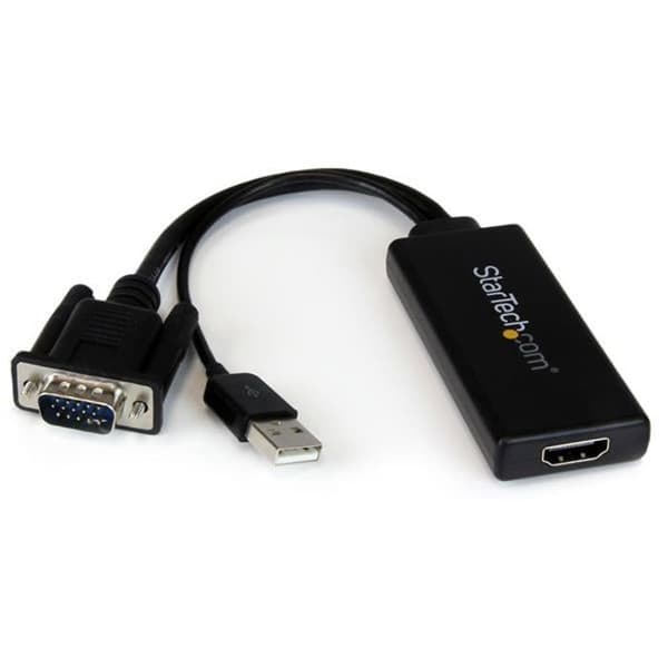 STARTECH.COM VGA till HDMI-adapter med ljud och Power over USB - VGA till HDMI-omvandlare - 1080p