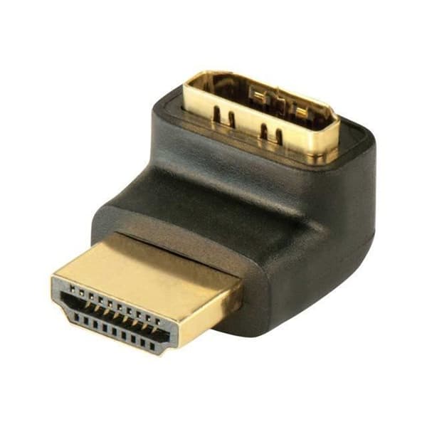 HDMI-adapter - Lindy - 41086 - Vinklad 90° - Hane/Hona - FullHD 1080p - Svart