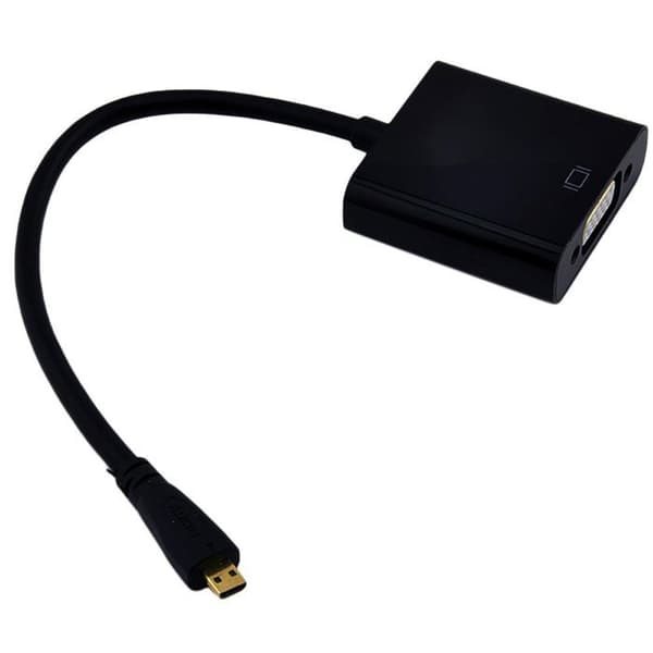 OUTLET Patuoxun Mini macho 1080p HDMI till VGA kvinnlig videokonverterare Adapter för bärbar dator - Svart- USED