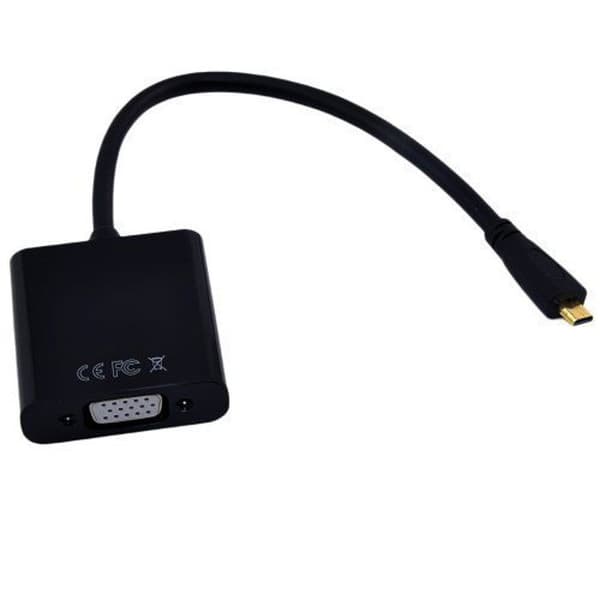 OUTLET Patuoxun Mini macho 1080p HDMI till VGA kvinnlig videokonverterare Adapter för bärbar dator - Svart- USED