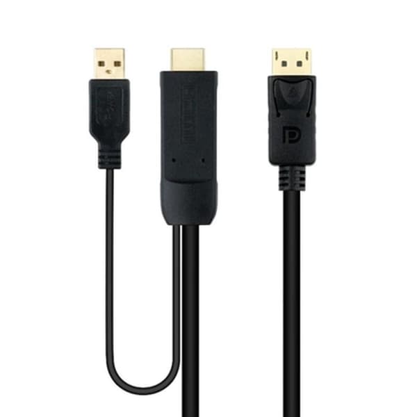 DisplayPort til HDMI kabel NANOCABLE 10.15.4352 Sort 1,8 m 4K Ultra HD