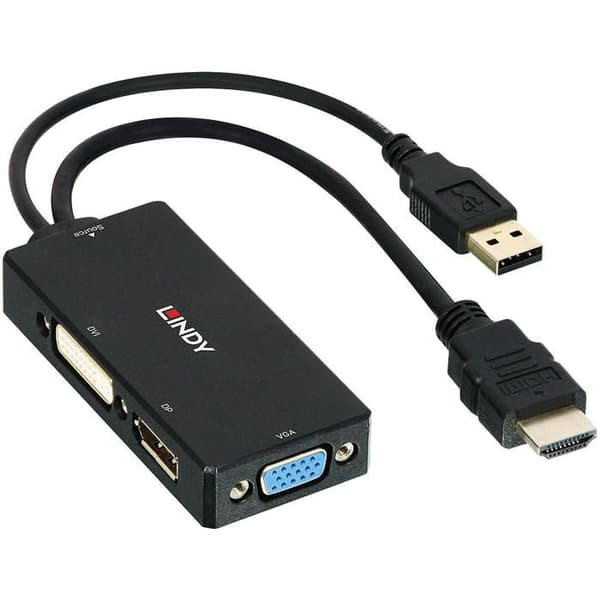 LINDY HDMI till DP/DVI/VGA-omvandlare