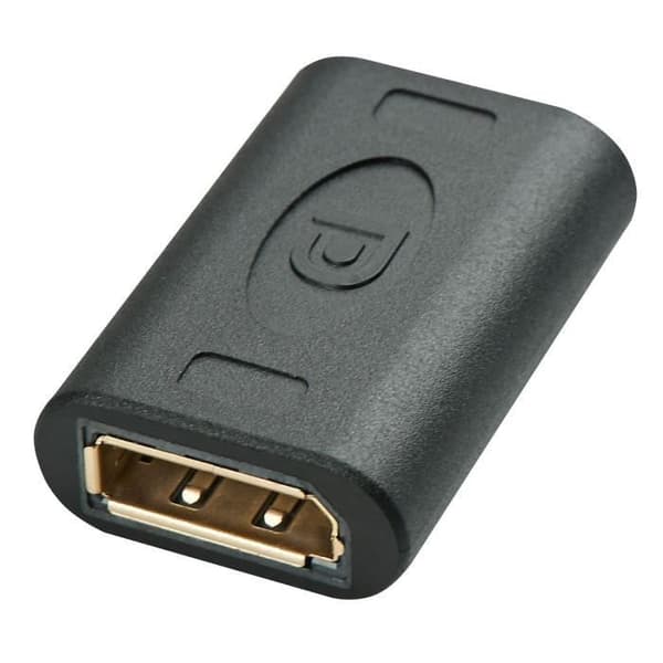 Dubbel hona DisplayPort-adapter - LINDY - Premium - Upplösning 2560x1600 - Kompatibel DP 1.1a till 1.2 - Guld
