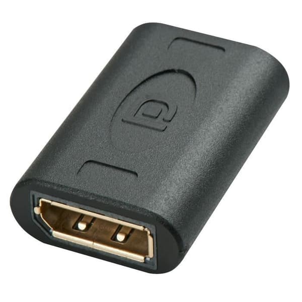 Dubbel hona DisplayPort-adapter - LINDY - Premium - Upplösning 2560x1600 - Kompatibel DP 1.1a till 1.2 - Guld