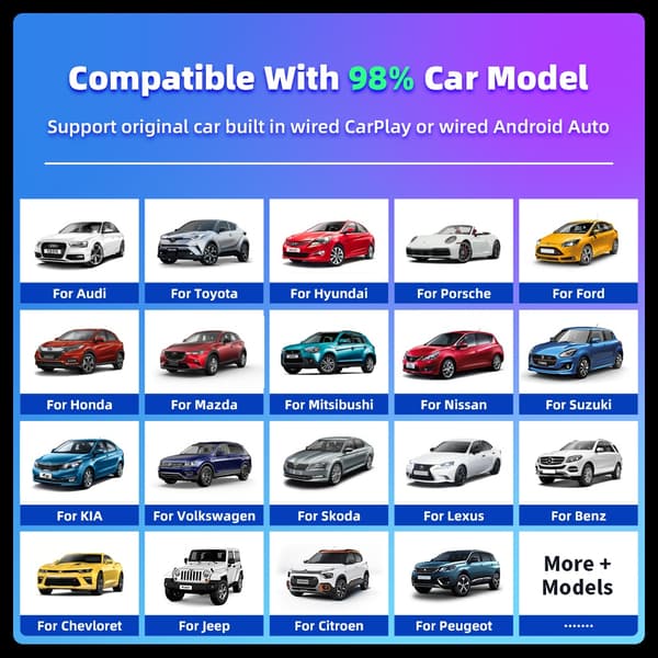 Mini Trådlös CarPlay & Android Auto Adapter för iPhone & Android – Slipp Sladdar och Upplev Friheten