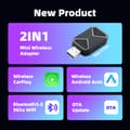 Miniatyrbild 2 av 8: Mini Trådlös CarPlay & Android Auto Adapter för iPhone & Android – Slipp Sladdar och Upplev Friheten