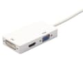 Miniatyrbild 1 av 3: 3 i 1 Thunderbolt Mini Display Port DP till HDMI kabel adapter DVI VGA