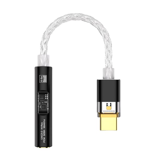 INF BA23 USB-C til 3,5 mm lydkontakt-adapter med innebygd DAC