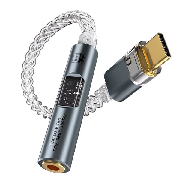 INF BA23 USB-C til 3,5 mm lydkontakt-adapter med innebygd DAC