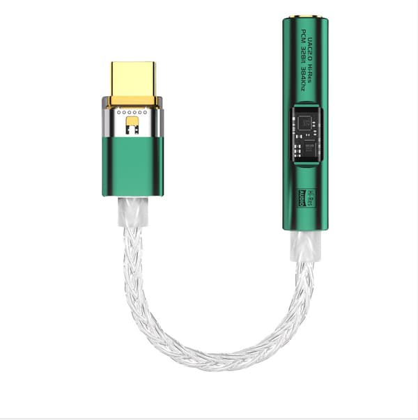 INF BA23 USB-C til 3,5 mm lydkontakt-adapter med innebygd DAC