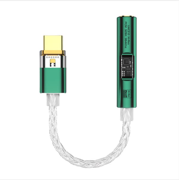 INF BA23 USB-C til 3,5 mm lydkontakt-adapter med innebygd DAC