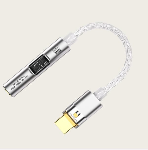 INF BA23 USB-C - 3,5 mm:n ääniadapteri sisäänrakennetulla DAC:lla