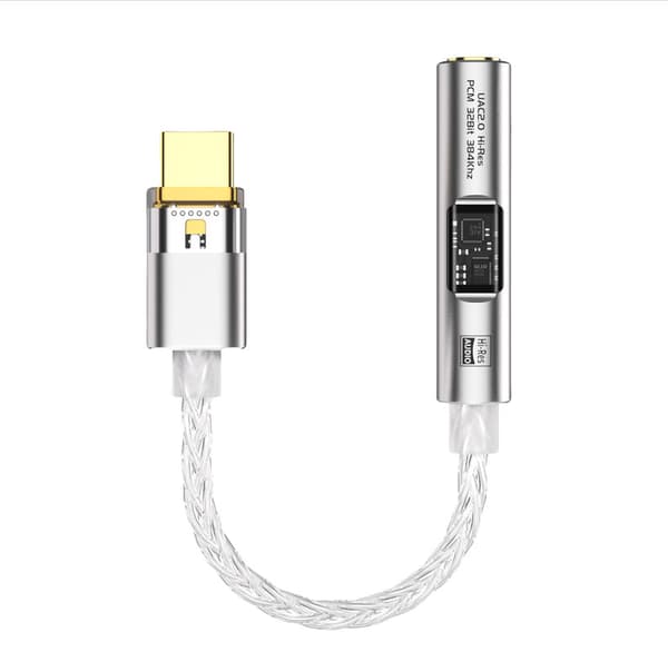 INF BA23 USB-C til 3,5 mm lydkontakt-adapter med innebygd DAC