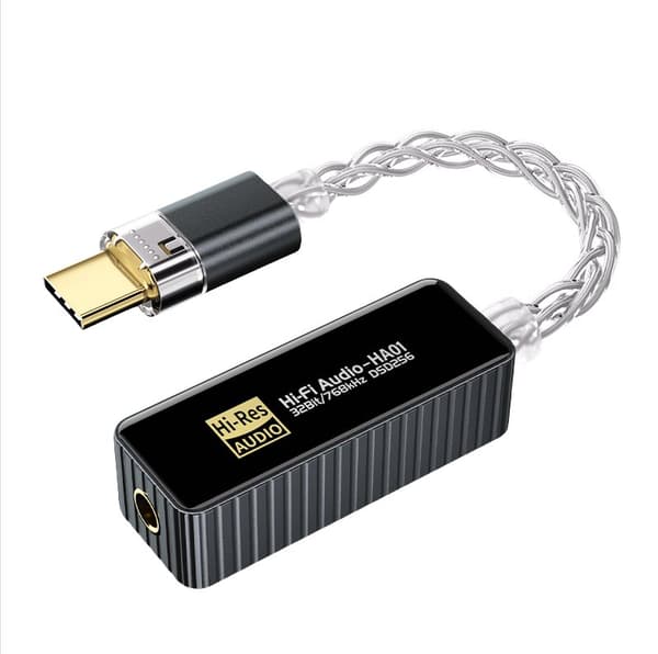 INF BJ06(HA01) Type-C til 3,5 mm hodetelefonadapter Grå
