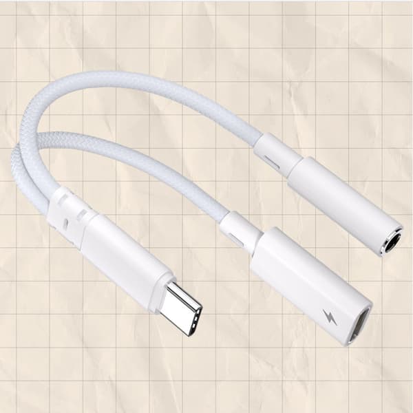 INF AA10-B2P15 USB-C til 3,5 mm adapter med PD-opladning